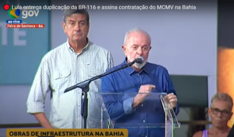 Lula pede respeito após vaias a Colbert durante entrega da duplicação da BR-116