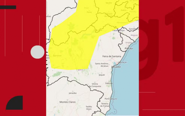 Inmet emite alerta de vendaval para mais de 100 cidades baianas