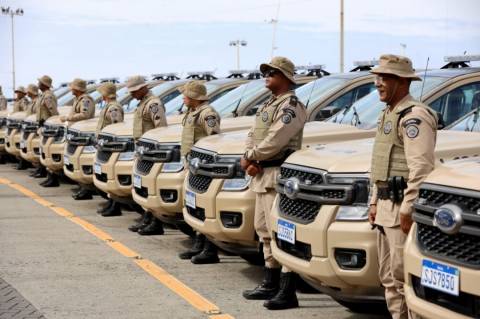 Bahia recebe nova frota de viaturas e equipamentos para a segurança pública