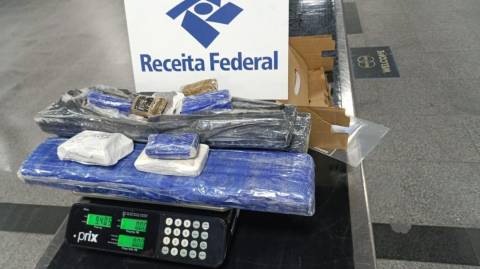 Receita Federal apreende 9,4 kg de droga análoga ao haxixe no aeroporto de Salvador