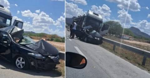 Batida entre veículos no entroncamento de Amargosa deixa duas pessoas mortas