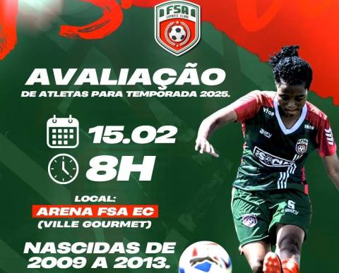 FSA Esporte Clube promove avaliação para futebol feminino visando 2025