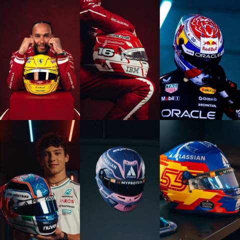 Pilotos da F1 revelam capacetes para a temporada 2025